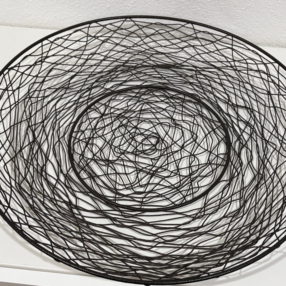 Hearth and hand magnolia French black wire charger / basket - Picture 2 of 6